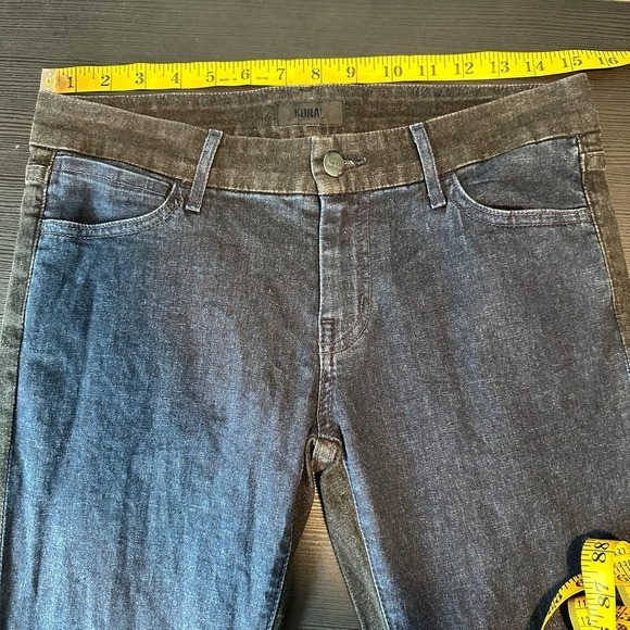 Koral Color Block Zip Fly Stretch Skinny Denim Jeans Women's Size 29 FLAWED - Picture 8 of 10